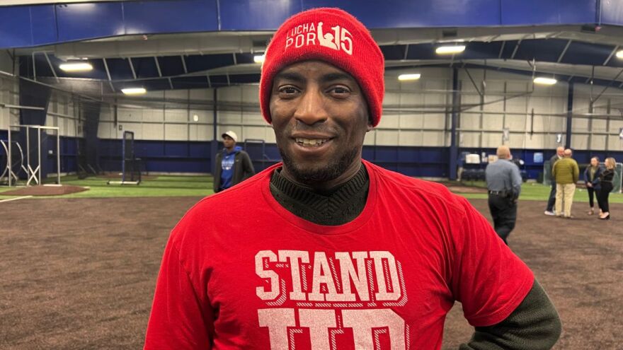  Terrence Wise is a longtime member of Stand Up KC. The collective of food and retail workers has attended all of the Royals’ listening sessions.