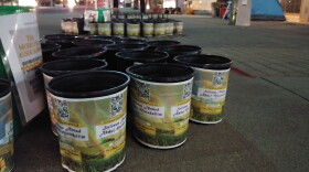 Protest Pots sit outside the Freedom Center Monday morning