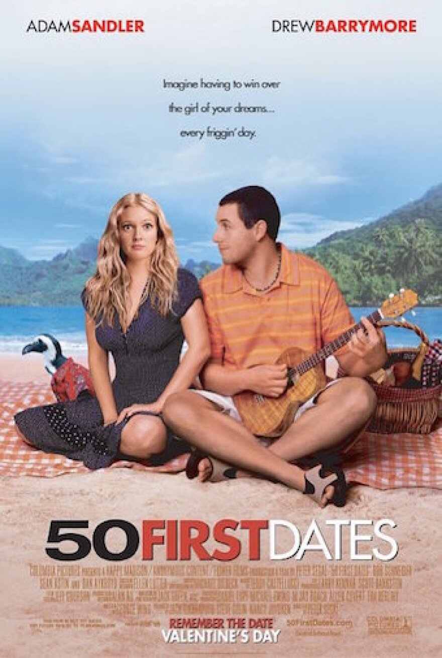 A movie poster for the film "50 First Dates."