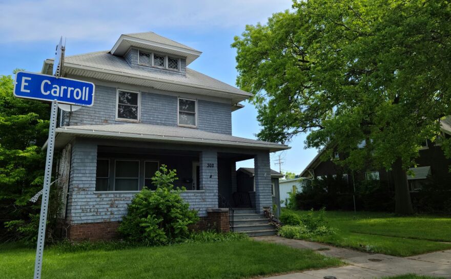 This house at 302 E. Carroll St. is on the demolition list along with three other houses on that block.