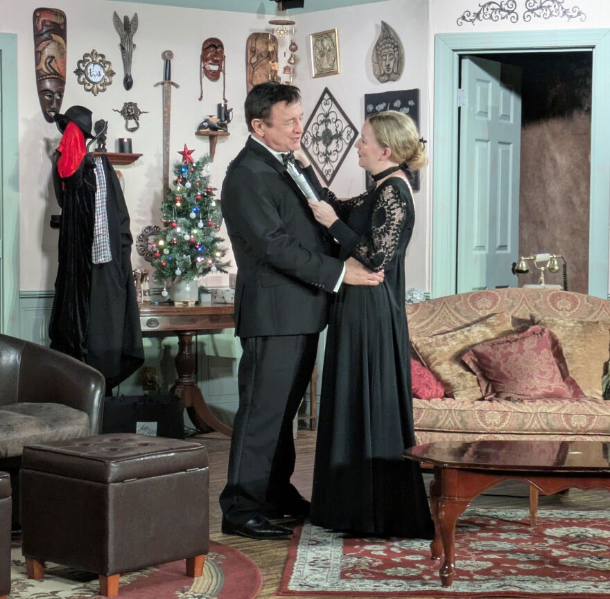 Shep Henderson (Joseph Giglia) falls under the love spell of Gillian Henderson (Megan Hendrick).