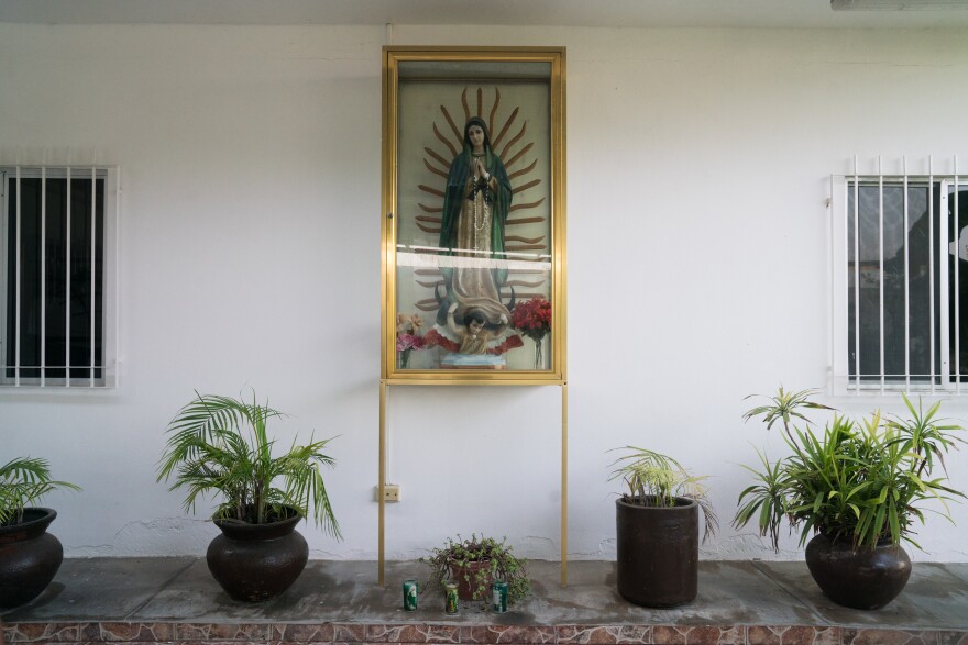 La Casa del Migrante, a Catholic shelter in Matamoros, Mexico, is run by volunteers. Each morning starts with the migrants saying grace over breakfast.