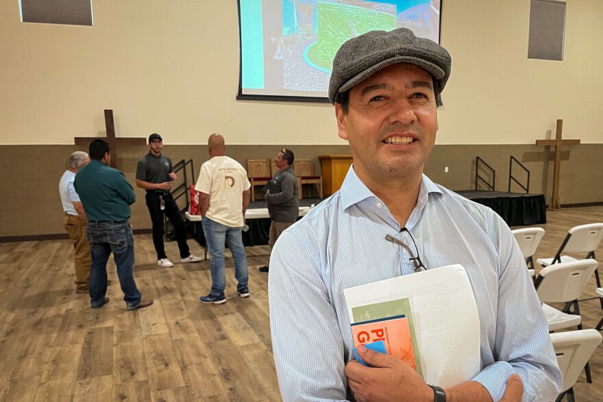 Workshop attendee Salvador Guido hopes to spread the word about the water conservation program with other Spanish speakers in St. George, March 21, 2024.