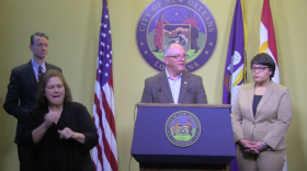 Gov. John Bel Edwards speaks at a press conference March 13, 2020.
