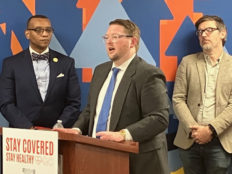 Ryan Sempf, chief impact officer of United Way QC, speaks about the new coalition of over two dozen heath care-related organizations in the area.