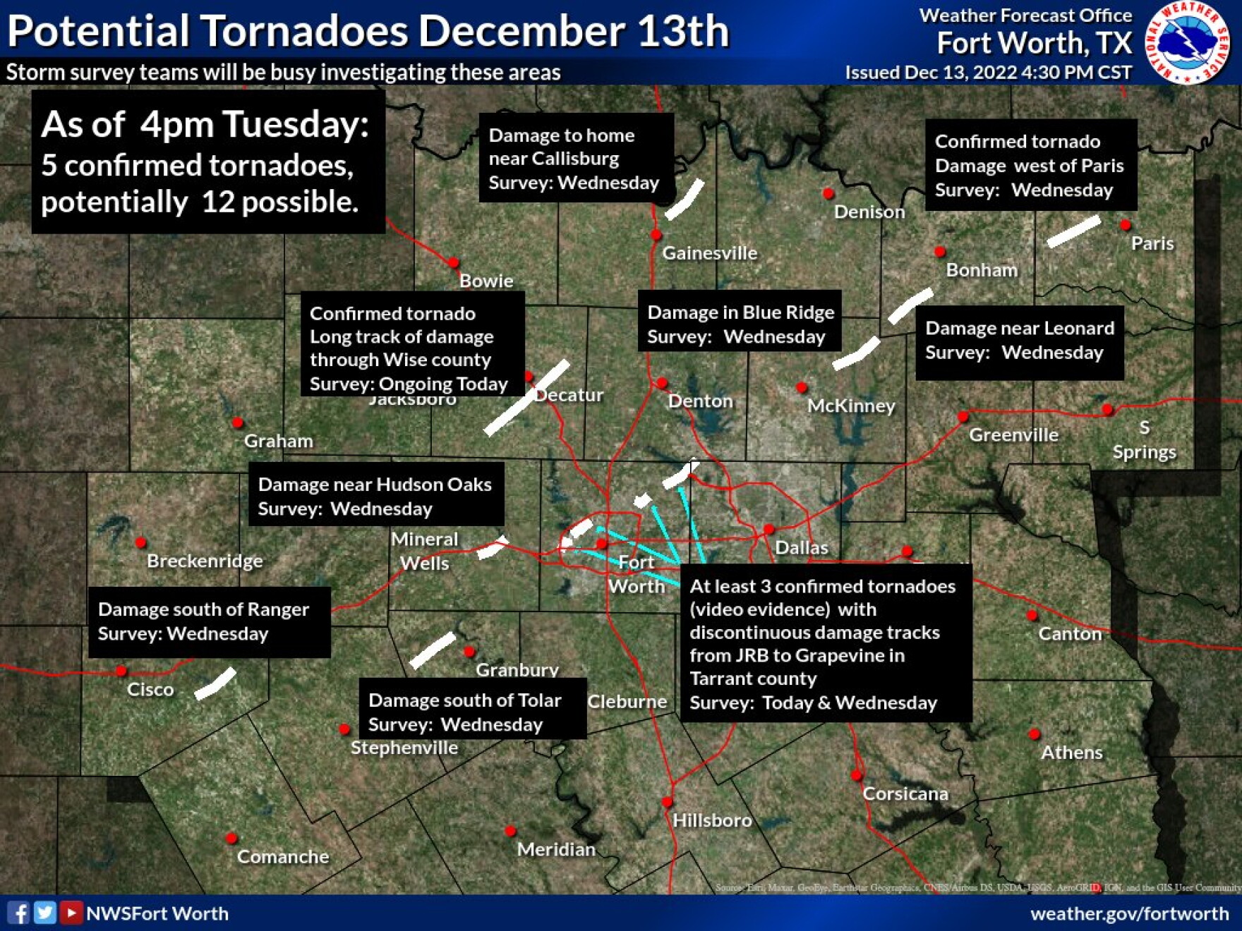 At least 5 tornadoes hit North Texas amid severe storms | KERA News
