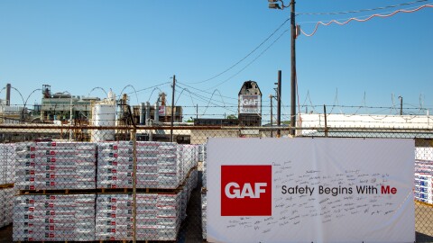 Residents of the neighborhood where the GAF plant operates are concerned about the company's air pollution and noise.