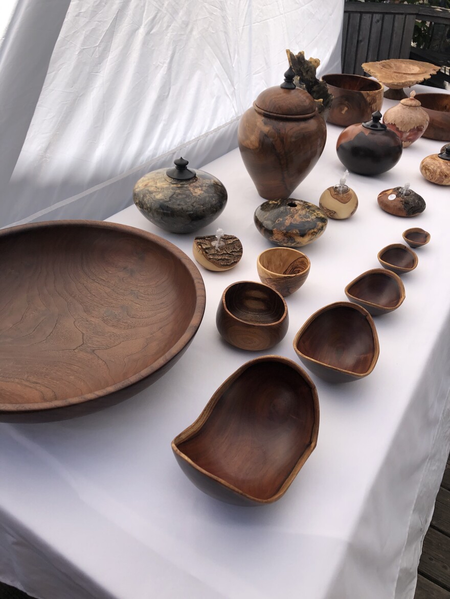 Woodturner Barry Lundgren uses a lathe to create statement pieces and usable bowls.