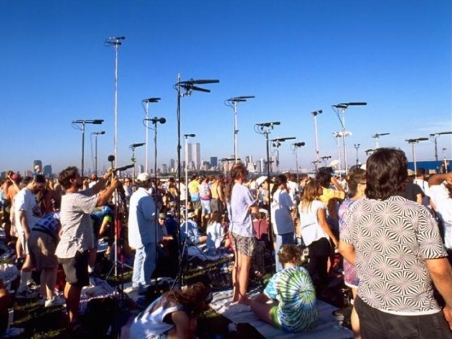 Tapers set up for the Grateful Dead.