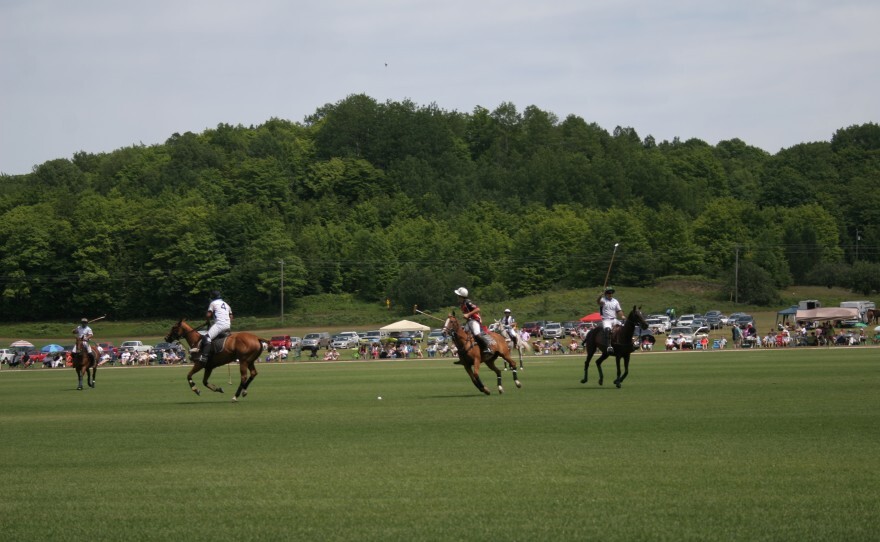 The Bliss Polo Club plays in front of a large crowd in 2016.