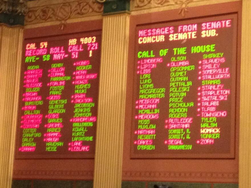 The first right-to-work bill passes the House today (HB 4003). Here are the votes.