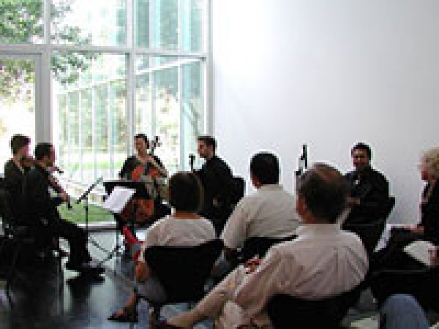 The Brentano String Quartet performs at the Menil Collection.