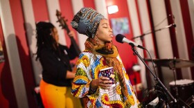Jazzmeia Horn in the KNKX Studios in 2018.