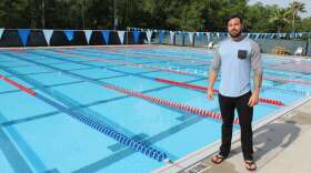 Michael Roggio at the Oviedo Aquatic Center. Photo: Matthew Peddie, WMFE