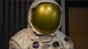 The replica Neil Armstrong spacesuit