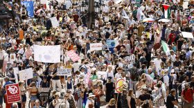 Some 1,500 people protested in Helsinki in July 2018 to promote human and sexual rights, democracy and environmental issues ahead of a summit in the Finnish capital between Donald Trump and Vladimir Putin.