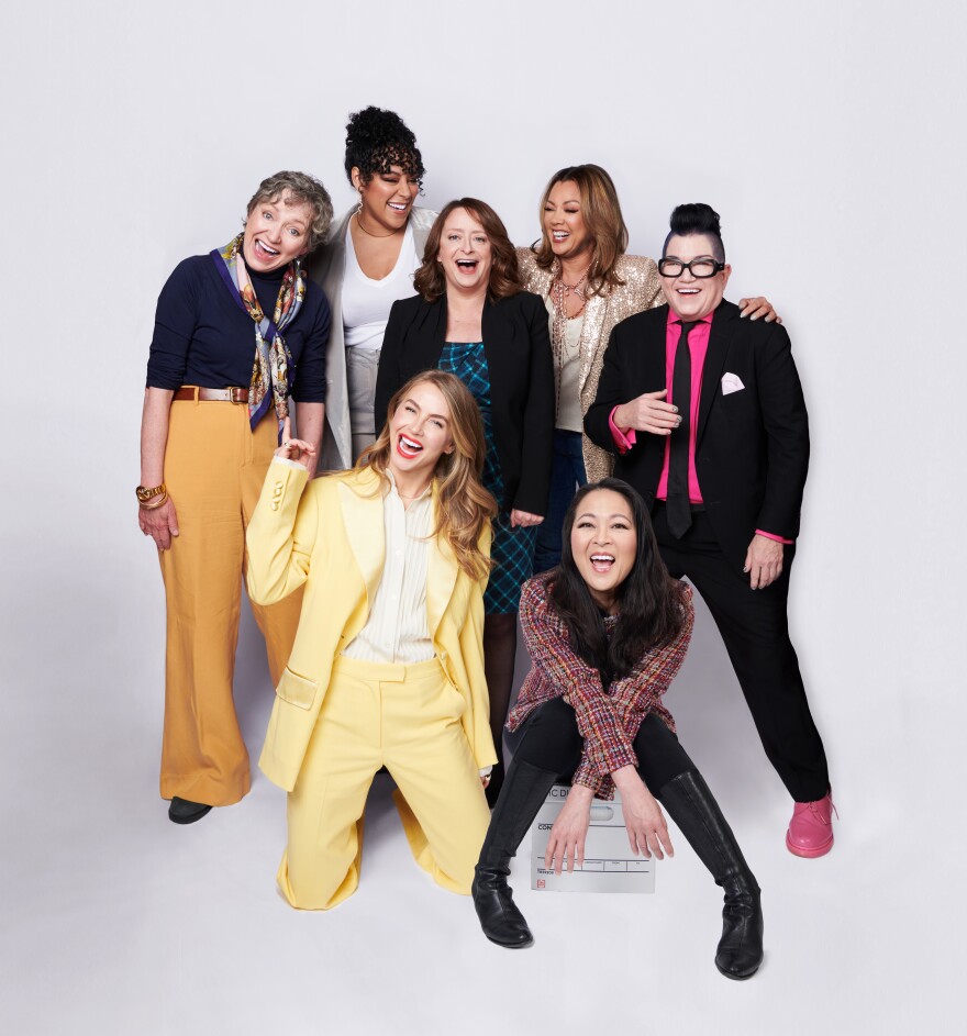 The seven actresses in POTUS, now on Broadway. Julie White (left, top), Lilli Cooper, Rachel Dratch, Vanessa Williams, Lea DeLaria, Julianne Howe (front left), Suzy Nakamura