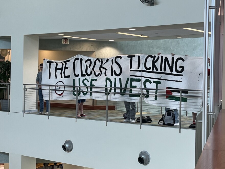  Hunger strikers protest in the Marshall Student Center on March 18