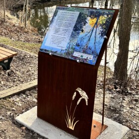 Photo of one of the Tollgate poetry signs