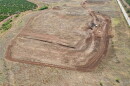 An aerial view of the progress on the central Maui lot that will be temporarily used for the Safe Parking Pilot Program. County officials believe it will serve about 50 people, most of whom currently stay along Pūlehu Road.