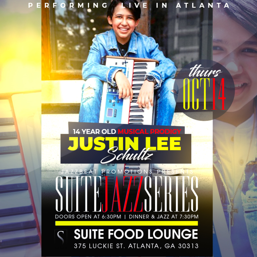 October 14: Suite Jazz Series Presents Musical Prodigy Justin Lee Schultz