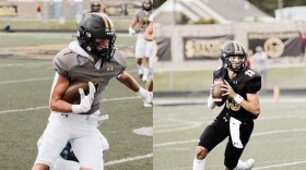 From left, Wasatch High School football standouts Crew Erickson and Mack Kelson