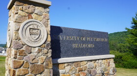 A University of Pittsburgh at Bradford entrance sign. 