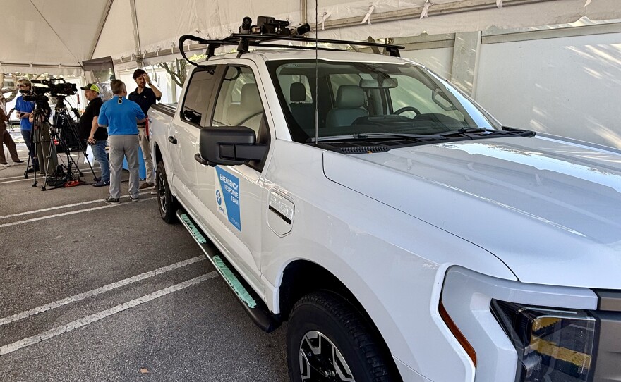  "We have a roof-mounted tr- camera system that does near real-time collection of our damage using AI. It's able to go ahead and detect damage, and you don't need a single driver. - FPL's Paul Hynes, Manager Smart Grid and Innovation
