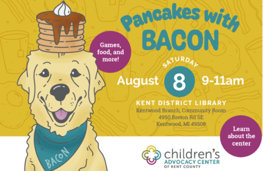Pancakes with Bacon event flyer