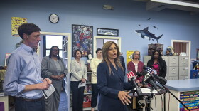Incoming New Haven School Superintendent Madeline Negrón speaks during a press conference at New Haven Reads to announce the city's plan to provide summer math and literacy enrichment for the city's first through fifth-graders.