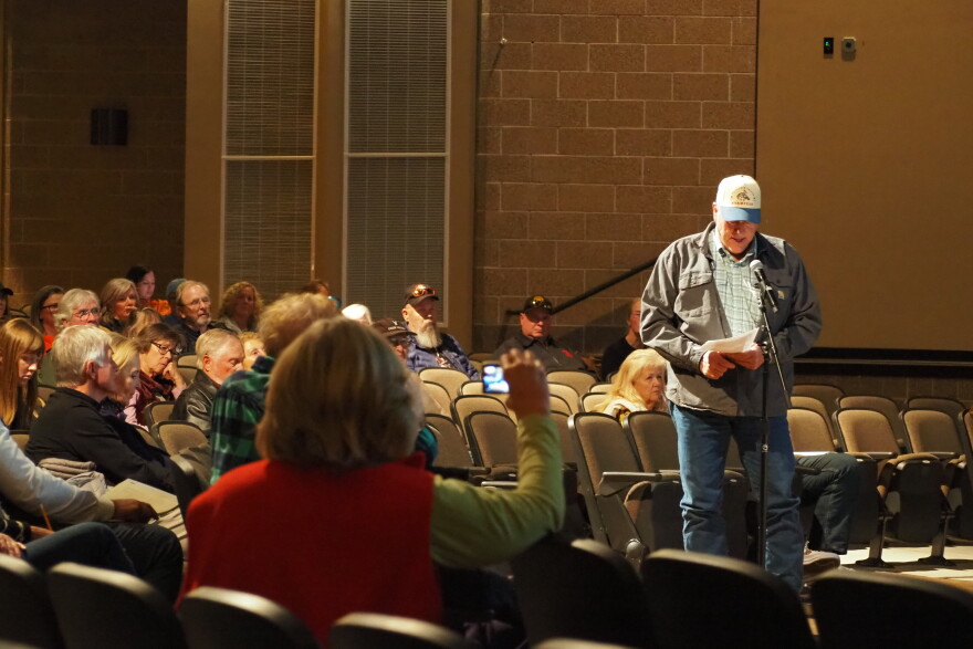 Heber Valley resident Joe Coombs gives public comment at an Oct. 27, 2026, hearing regarding Wasatch Highlands, a proposed preliminary municipality in Wasatch County.