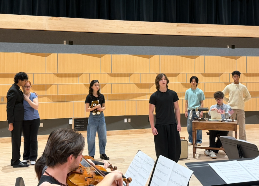 Students rehearse "Enea," an opera in two scenes, at Interlochen Center for the Arts. (Photo courtesy of Cynthia Van Maanen / Interlochen Arts Academy)