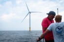 The Coastal Virginia Offshore Project includes two pilot wind turbines that tower 600 feet above the surface of the water.