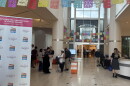 Guests gather at the Harn Museum of Art before the opening screening of the 22nd Gainesville Latino Film Festival on Thursday, Sept. 10, 2026. (Manuela Accetta Lima/WUFT News)