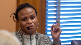 Rep. Brooklynne Mosley, D-Lawrence, is among members of the Kansas Legislature expressing gratitude for the constitutional right to free speech, but objecting to work by Republican colleagues to honor each Oct. 14 the late Charlie Kirk, a conservative activist killed by an assassin in 2025. She is seen here during a Jan. 27, 2026, legislative hearing.