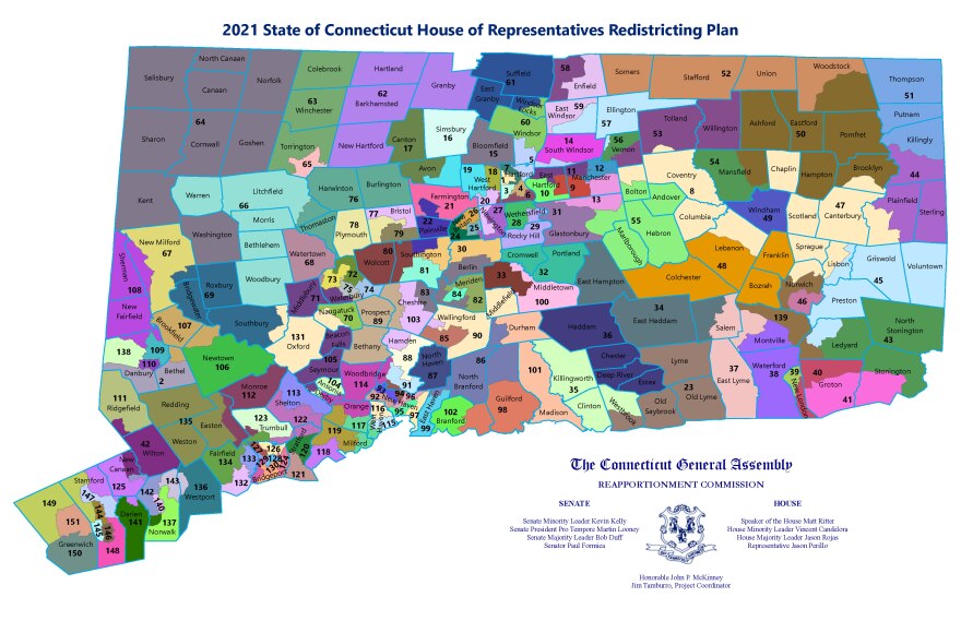 2021 State of Connecticut House of Representatives Redistricting Plan