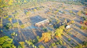 Aerial view of the Barber Yard project site