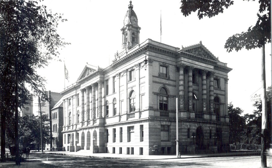 The Armory and Elmira City Hall in the 1890s.