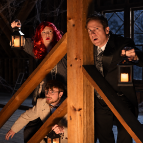 Cast members of the Old Town Playhouse production of "Dracula: A Comedy of Terrors." L to R: Henry Parvel, Chase Mead, Ian Greenlaw