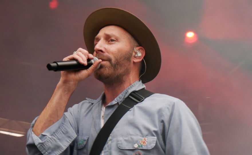 Mat Kearney on stage at Moon River 2022.