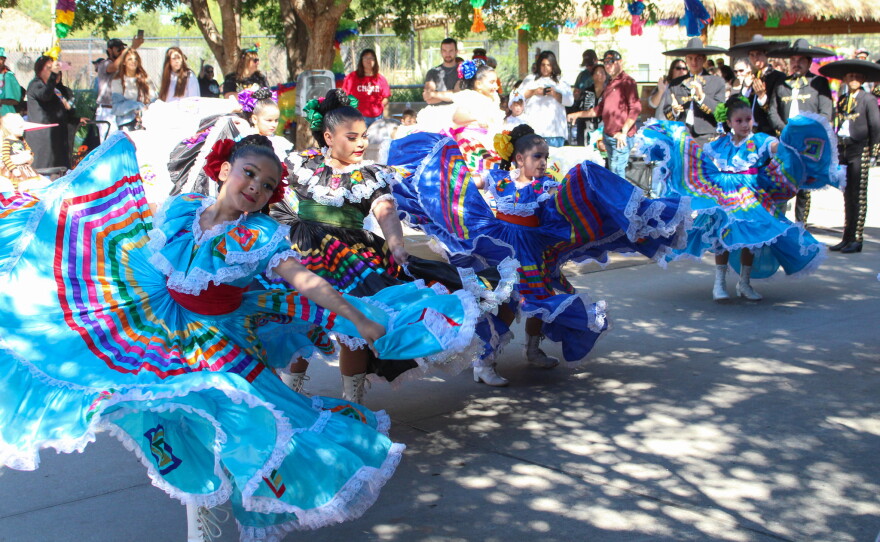 Children of the St. Vincent Ballet Forklorico performs to traditional hispanic music.