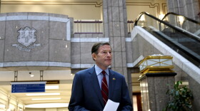 Senator Richard Blumenthal speaks at the state Legislative Office Building in Hartford, Connecticut November 03, 2023