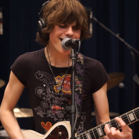 Remora Coraline performing live in WNIJ's Studio A