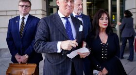 Former advisor to President Donald Trump, Roger Stone leaves the courthouse with his wife Nydia after being found guilty of obstructing a congressional investigation into Russia’s interference in the 2016 election. Stone faced seven felony charges and was found guilty on all of them. 
