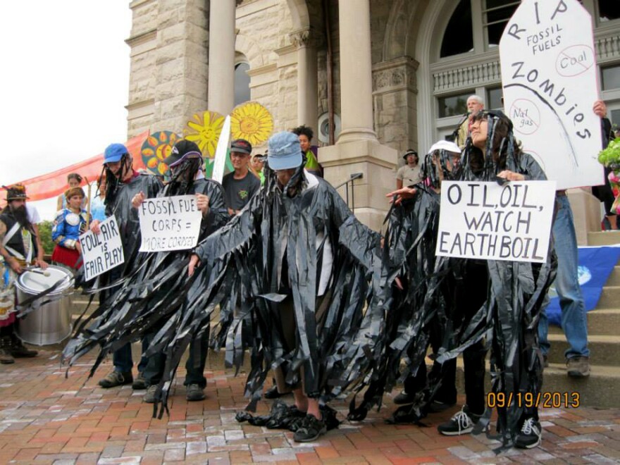 CAAV's fossil fuel "zombies" performing at the Carnival de Resistance parade in 2013.
