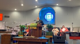 Reverend Kojo Nantambu speaks at the Poor People's Campaign event held in Wilmington Aug. 27.