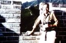 Artist Bob Rauschenberg at the Great Wall of China