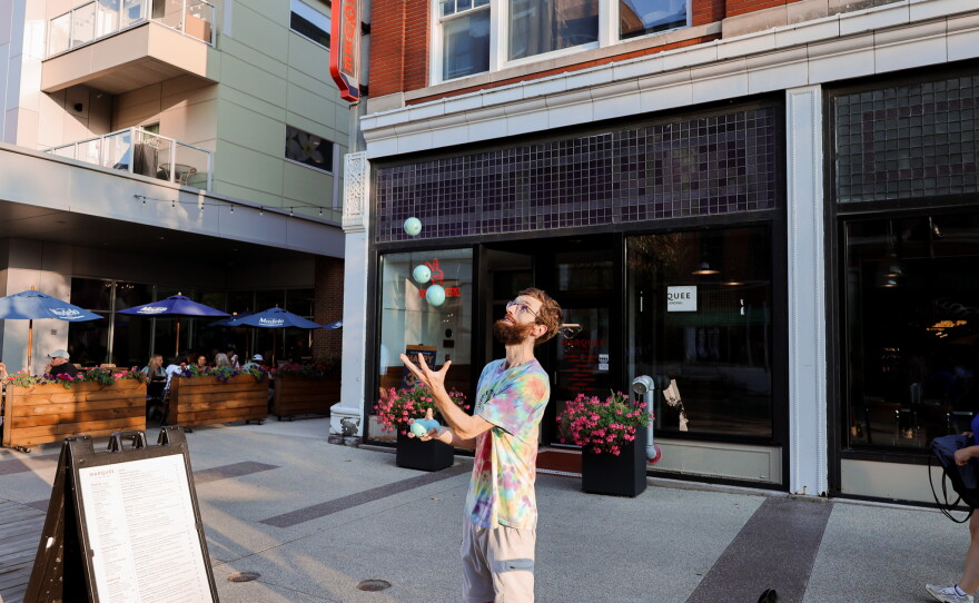 An incredible juggling performance at the Landing.