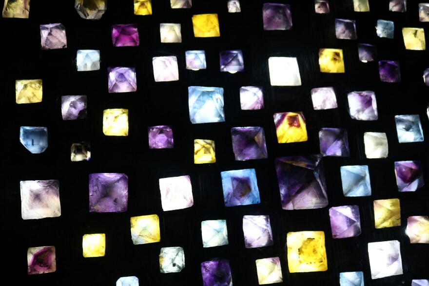 Slight chemical impurities in fluorspar, also known as fluorite, can make the mineral appear in a variety of colors. Fluorspar is considered a critical mineral by the federal government due in part to its role in producing technology for artificial intelligence data centers and electric vehicle batteries.