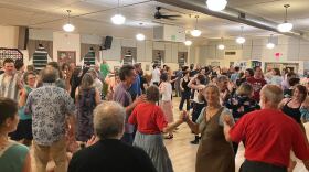 Enthusiastic dancers gathered on Apr. 4, 2026, for a contra dance at the Capital City Grange in Montpelier.